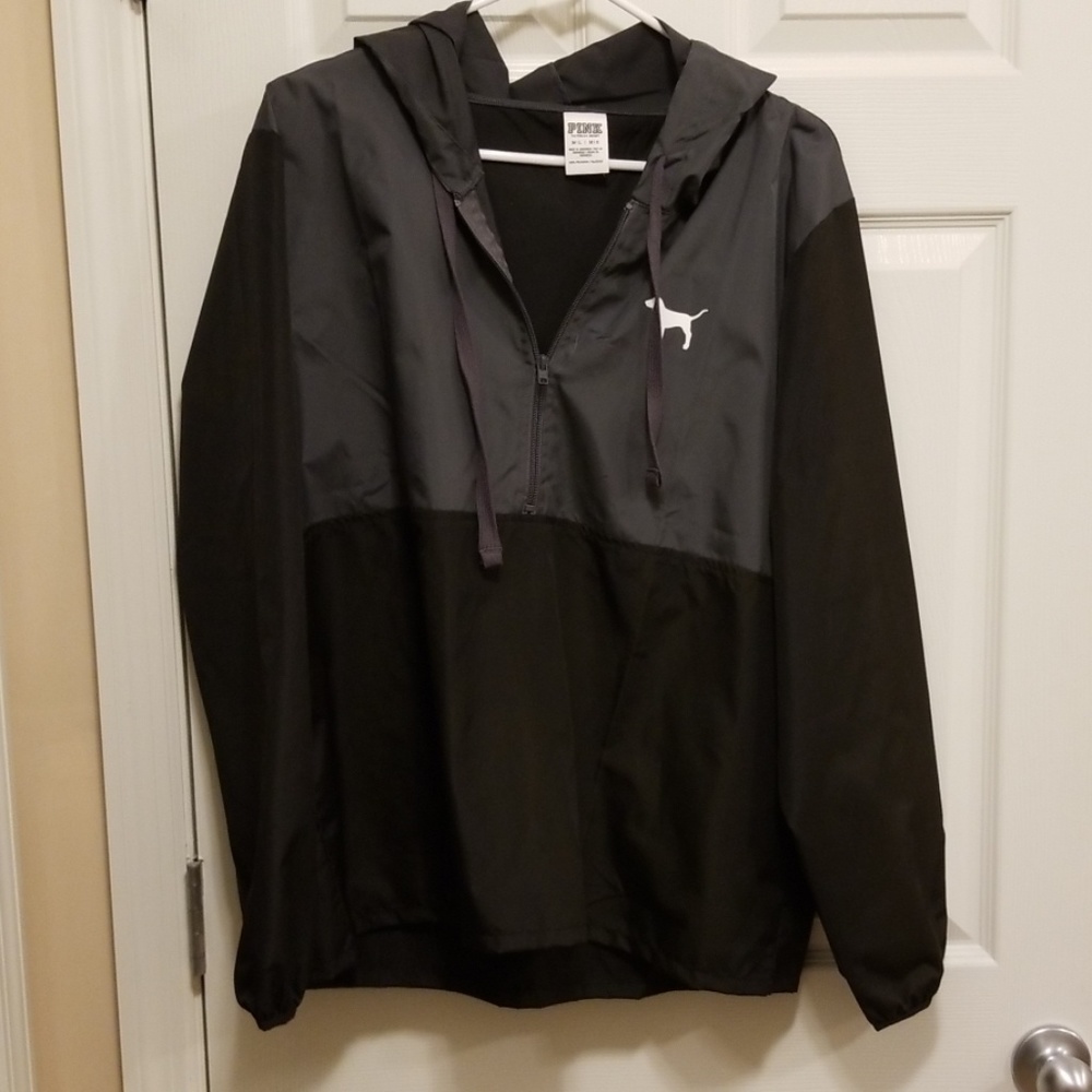 PINK black/grey windbreaker